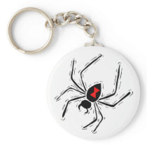 Black Widow Spider Keychain