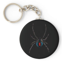Black Widow Spider Keychain