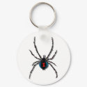 Black Widow Spider Keychain