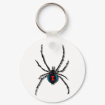 Black Widow Spider Keychain by Lotacats Black Widow Spider Keychain