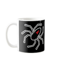 black widow spider mug