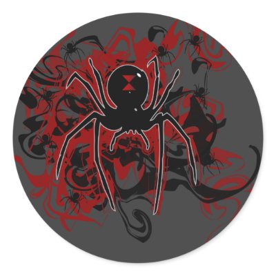 Black Widow Spider Stickers by RockHouseCo