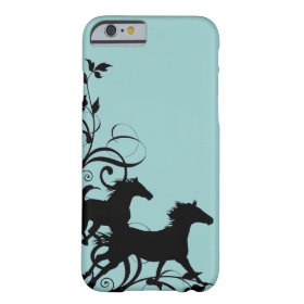 Black Wild Horses Barely There iPhone 6 Case