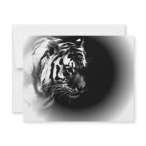 Black & Wild Tiger Head invitations