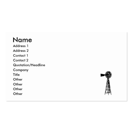 Black Windmill.png Business Card (front side)