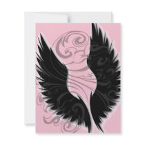 Black Wing Invitation Paper