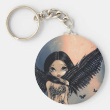 "Black Winged Angel" Keychain
