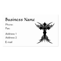 Black Winged Cross business cards