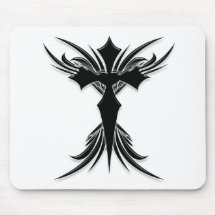 Black Winged Cross Mousepad