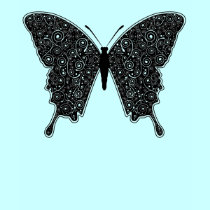 Black Winged Spiral Butterfly t-shirts by MaureenGrey Black Winged Spiral Butterfly t-shirts