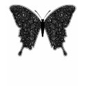 Black Winged Spiral Butterfly t-shirts