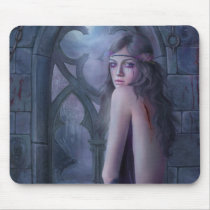 wing, gothic, dark, window, woman, cry, eyes, crow, raven, Mouse pad with custom graphic design