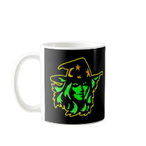 Black Witch Face mugs