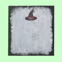 Black Witch Hat Stars Cute Spider Halloween notepads