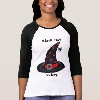 Black Witch Hat With Stars and Spider Shirt shirt