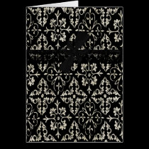 Black with Black Lace and Bow cards