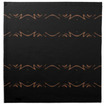 Black with Brown Decorative Stripes Napkins napkins