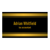 Black with Gold Bars Accounting Business Cards
