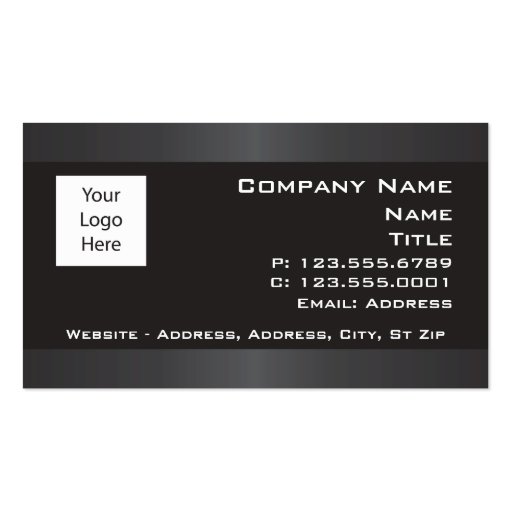 Black with Gray borders Business cards (front side)