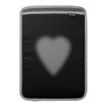 Black with Misty Heart MacBook Sleeves