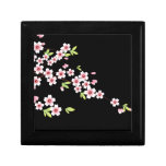 Black with Pink and Green Cherry Blossom Sakura gift boxes