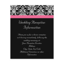 Black with Pink Passion Damask Flyer Design