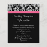 Black with Pink Passion Damask Flyer Design