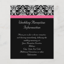 Black with Pink Passion Damask Flyer Design