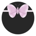 Black with Purple Butterfly Stickers