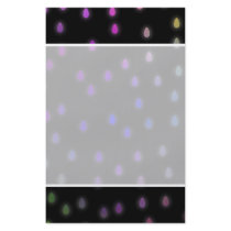 Black with rainbow color rain drops. flyer