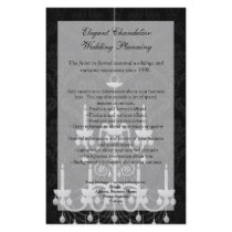 Black with White Chandelier Silhouette Flyer