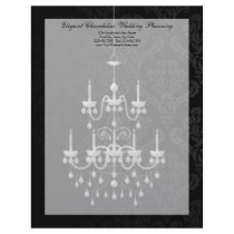 Black with White Chandelier Silhouette Customized Letterhead