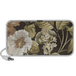 Black With White Roses Travelling Speakers