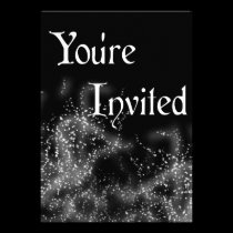 Black with White Sparklies 3-2010 invitations