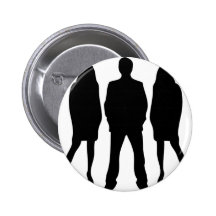 black womanizer logo pinback button