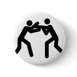 black wrestling sport icon pinback buttons