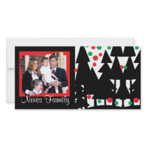 Black Xmas Tree Photo Card photo cards