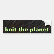 Black Yarn Bumper Stickers
