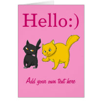 Black & Yellow Cat cards