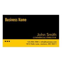 Black & Yellow Commercial Director Business Card