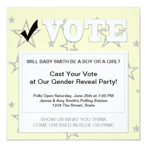Black Yellow Gender Reveal Party Invitations Zazzle