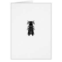Black Yellow Jacket Insect Print Card