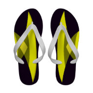 Black Yellow Summer Flip Flops