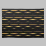 Black & Yellow Triangle Stripe (Cloth Placemat) placemats