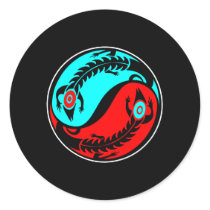 Black Yin Yang Tribal Lizards stickers