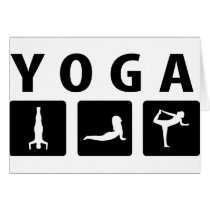 black yoga icon cards