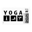 black yoga icon postage