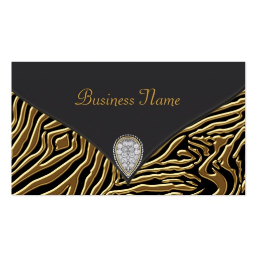 Black Zebra Gold Black Zebra Business Card