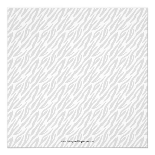 Black Zebra Pattern Monogram Wedding Invitations