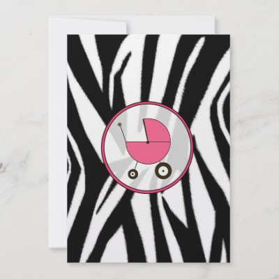 Baby Shower Invitations Zebra Print on Black Zebra Print And Pink Baby Shower Invitation From Zazzle Com